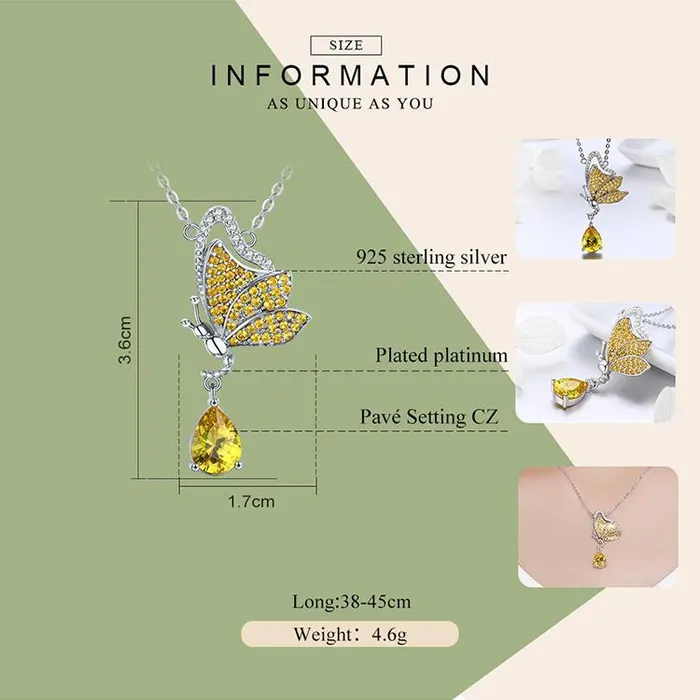 Earrings AliExpress Butterfly Jewelry in Platinum Plated Sterling Silver Yellow