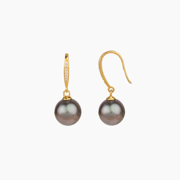 Earrings Leilani Tahitian Pearl Drop Earring MishaHawaii