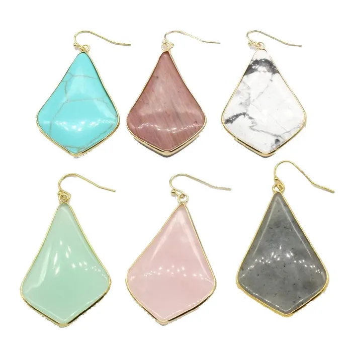 Earrings Rhombus Crystal Earrings Tree of Color
