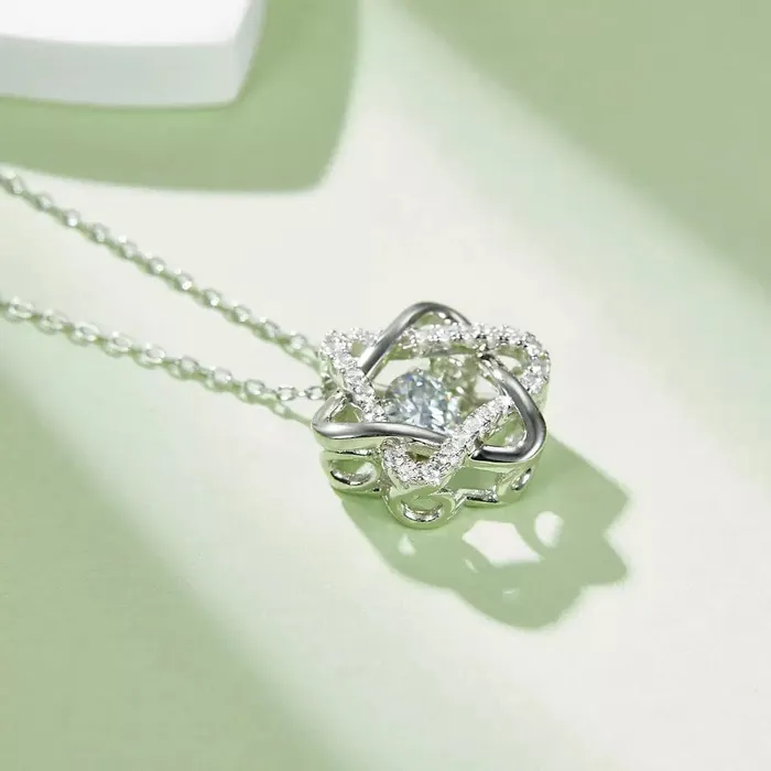 Heart or Star Twinkle Setting Moissanite Luxury Necklaces 925 Sterling Silver The Pink Pigs Animal Lovers Boutique Rings