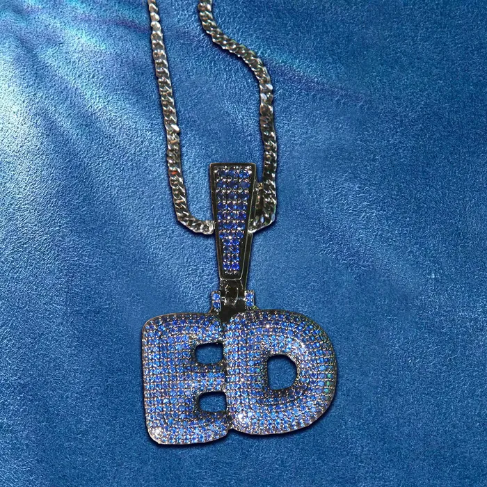 IceZeusShop Necklaces CUSTOM ICED OUT BUBBLE LETTER NAME PENDANT