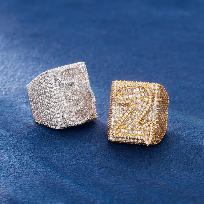 icezeusshop Rings Custom Baguette Number or Letter Champion Ring