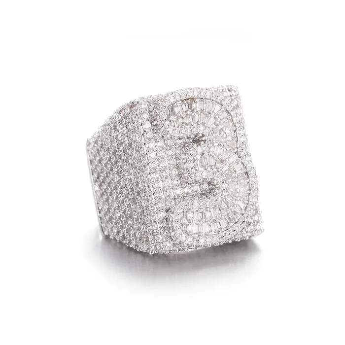 icezeusshop Rings Custom Baguette Number or Letter Champion Ring
