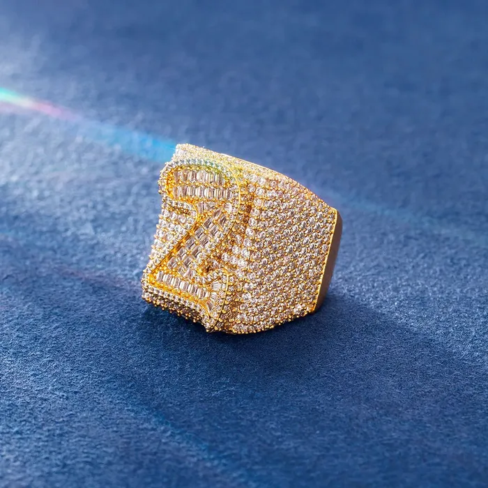 icezeusshop Rings Custom Baguette Number or Letter Champion Ring