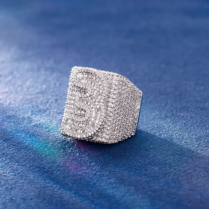 icezeusshop Rings Custom Baguette Number or Letter Champion Ring
