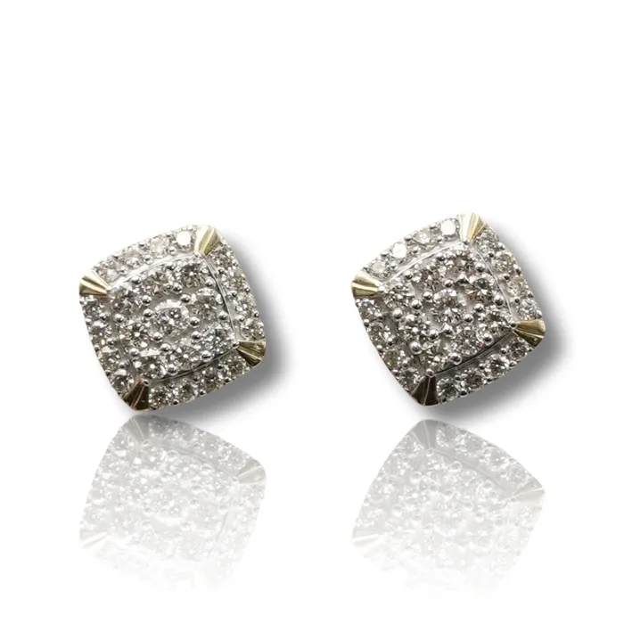 imakegrillzcom Earrings Square Diamond Earring