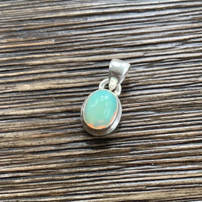 Love Vintage Paris Necklaces Opal Pendant Sterling Silver Vintage