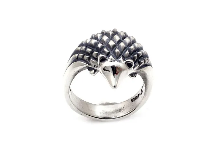 Michael Tatom Rings Silver Hedgehog Ring