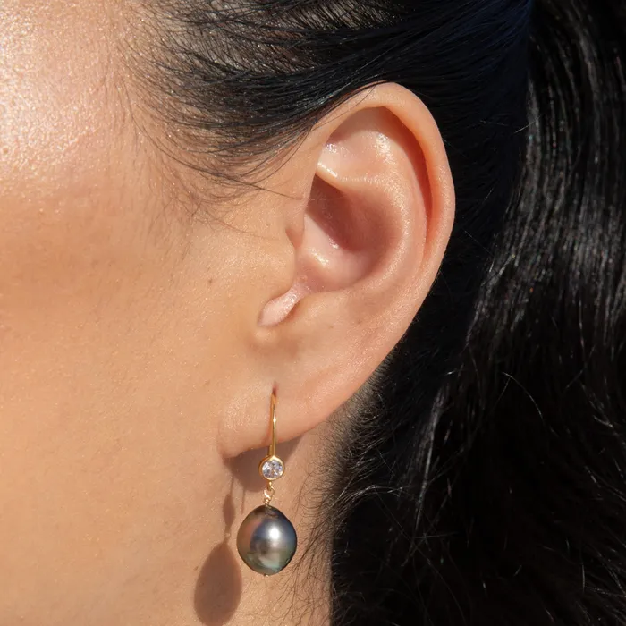 MishaHawaii Earrings Lakota Tahitian Pearl Earrings MishaHawaii Earrings Lakota Tahitian Pearl Earrings