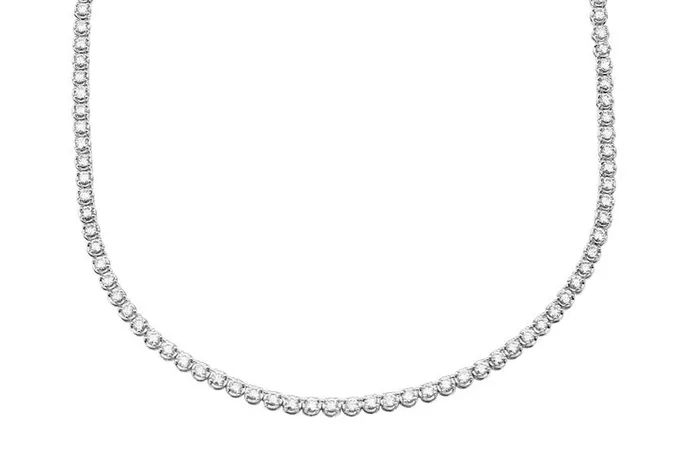 Necklaces Albert Hern Necklace 14kt Gold Round Diamonds Tennis 201 cts
