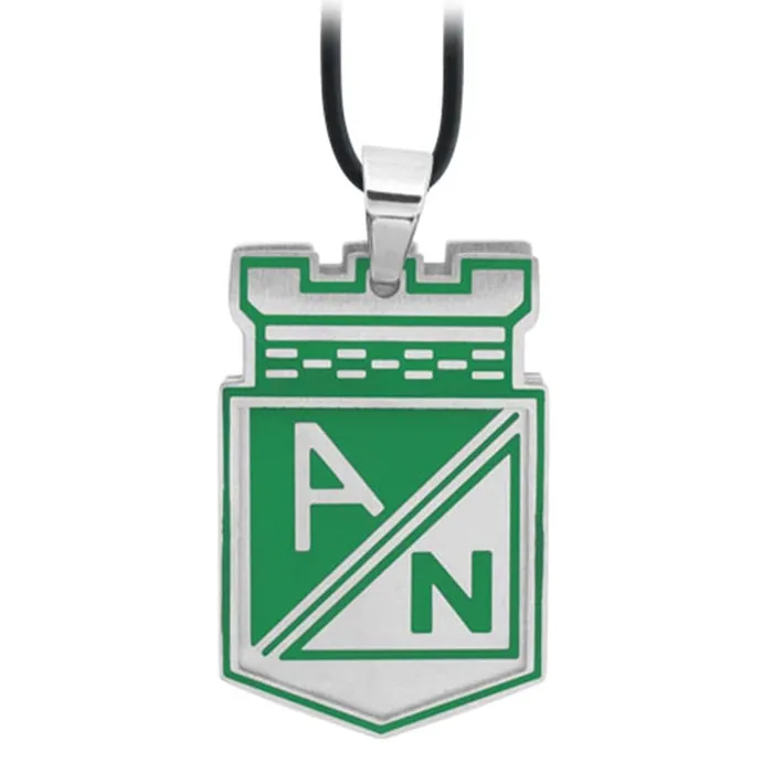 Necklaces INOX JEWELRY Green and Silver Tone Stainless Steel Columbian Football Team Small CutOut Pendant