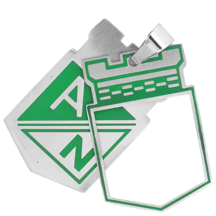 Necklaces INOX JEWELRY Green and Silver Tone Stainless Steel Columbian Football Team Small CutOut Pendant