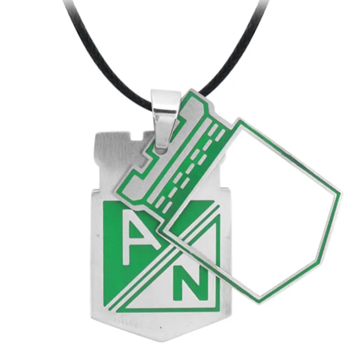 Necklaces INOX JEWELRY Green and Silver Tone Stainless Steel Columbian Football Team Small CutOut Pendant