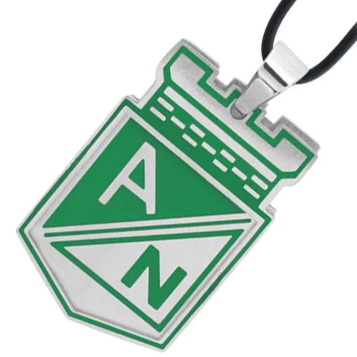 Necklaces INOX JEWELRY Green and Silver Tone Stainless Steel Columbian Football Team Small CutOut Pendant