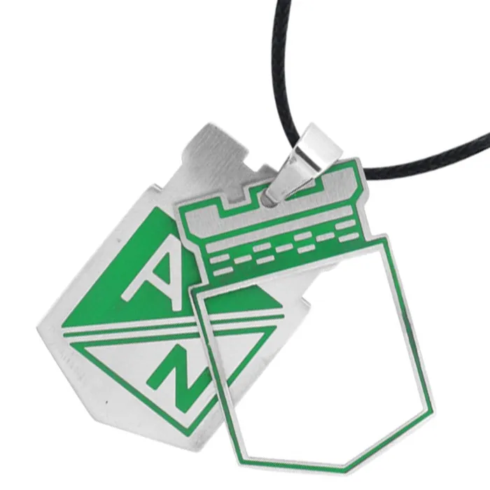 Necklaces INOX JEWELRY Green and Silver Tone Stainless Steel Columbian Football Team Small CutOut Pendant
