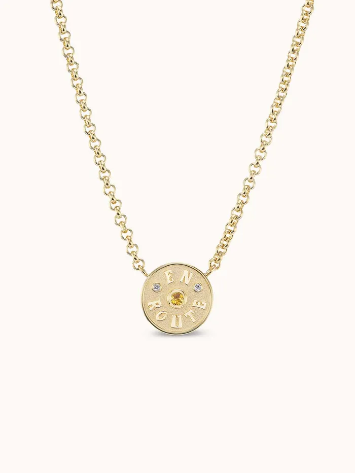 Necklaces Marlo Laz Petite En Route Necklace Citrine