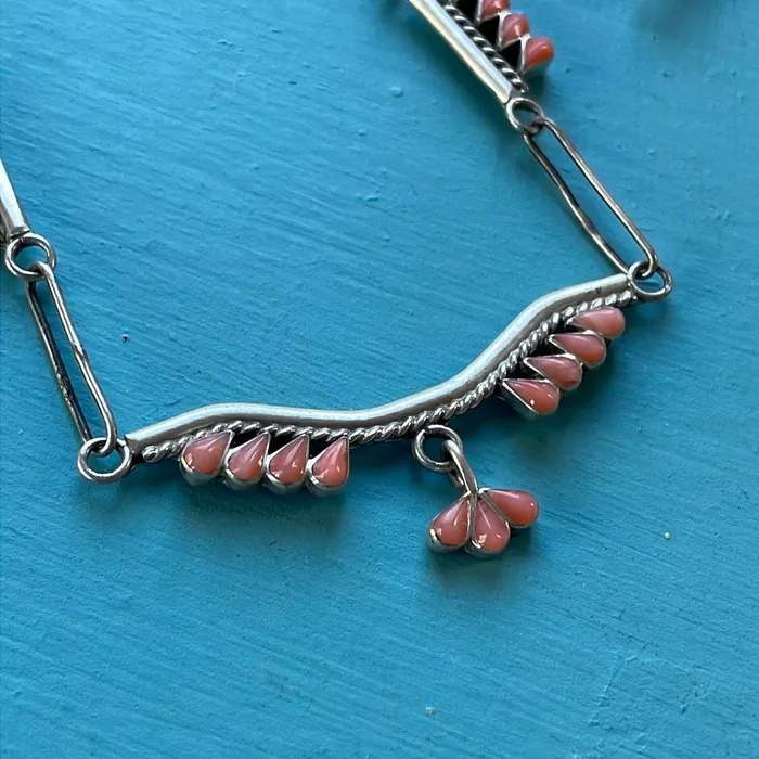 Necklaces Pink Coral Chandelier Necklace Sterling Silver Vintage Vintage Paris Jewelry Necklaces Pink Coral Chandelier Necklace Sterling Silver Vintage Vintage Paris Jewelry