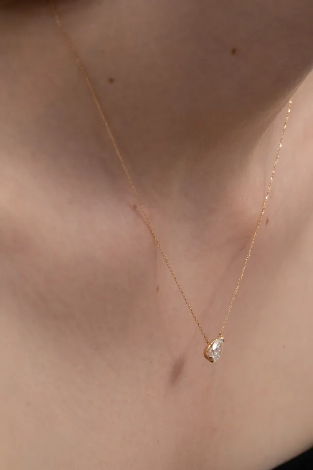 Necklaces PRMAL Facet 1ct Pear Necklace Necklaces PRMAL Facet 1ct Pear Necklace