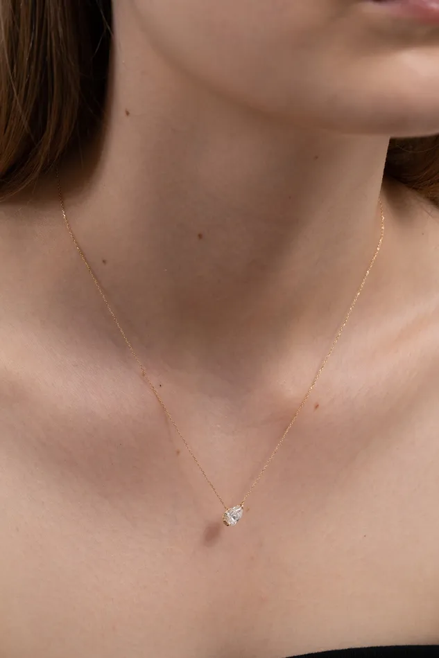 Necklaces PRMAL Facet 1ct Pear Necklace Necklaces PRMAL Facet 1ct Pear Necklace
