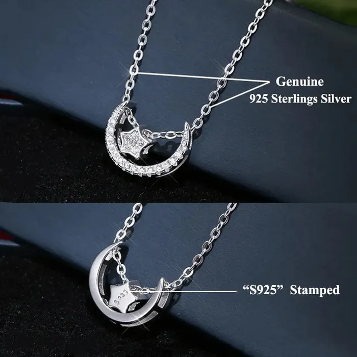 Necklaces zhuhai rinntin jewelry co ltd Moon Star Necklace Necklaces zhuhai rinntin jewelry co ltd Moon Star Necklace