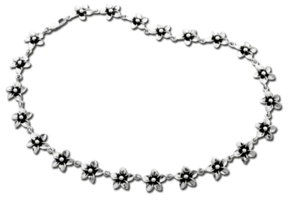 Necklaces Zina Sterling Hibiscus Flower Link Necklace