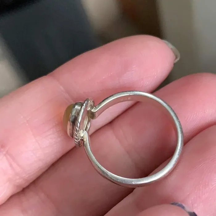 Opal Ring Sterling Silver Vintage Love Vintage Paris Rings