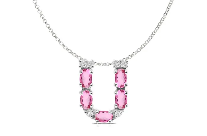Pendant Letter U Initial 18kt Gold Albert Hern Necklaces