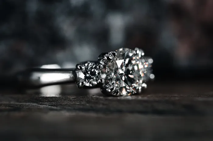 Platinum and Diamond 3 Stone Ring Consignment Rings