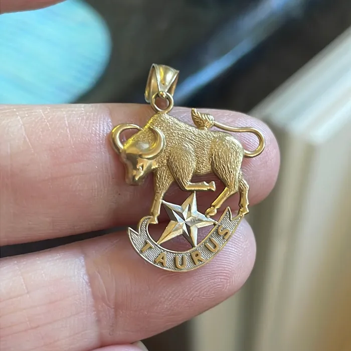 PreStyled Sets Vintage Paris Jewelry Taurus Pendant 10k Gold Vintage