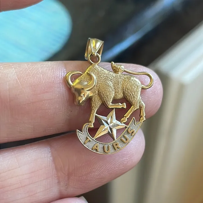 PreStyled Sets Vintage Paris Jewelry Taurus Pendant 10k Gold Vintage PreStyled Sets Vintage Paris Jewelry Taurus Pendant 10k Gold Vintage