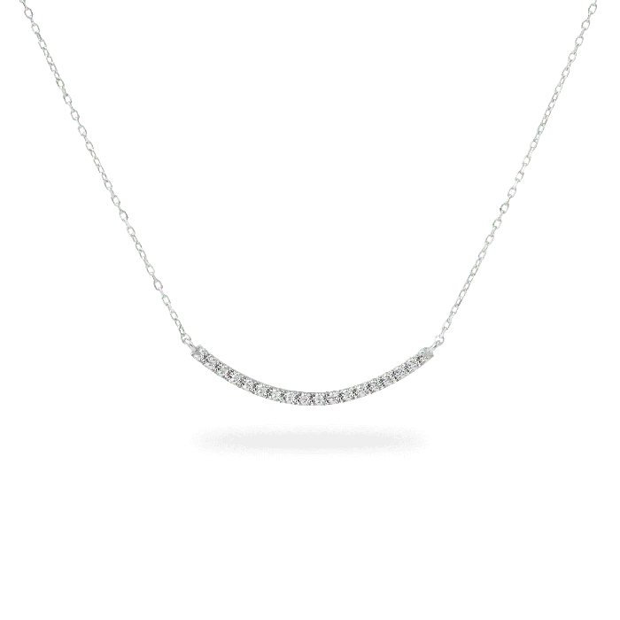 PRMAL Necklaces Pave Long Curve Necklace PRMAL Necklaces Pave Long Curve Necklace