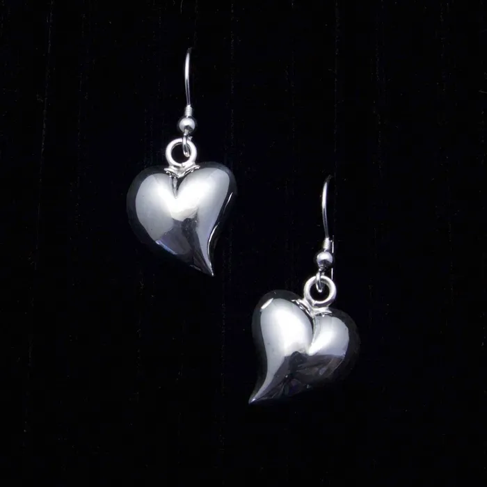 Ray Tracey Silver Heart Earrings Earrings