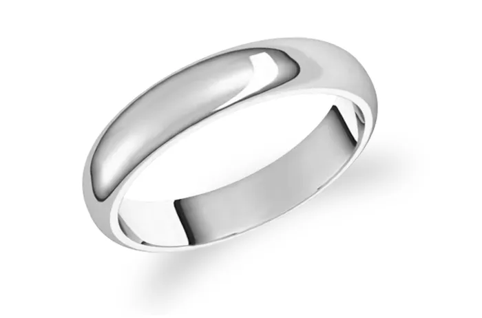 Ring 4mm Solid Gold Half Round Wedding Bands Albert Hern Rings