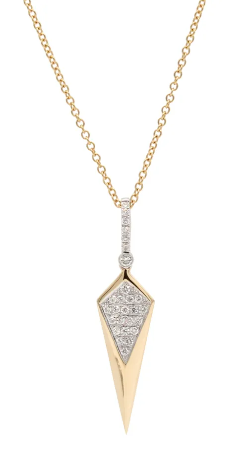 Rings Cherie Dori Twotone Pointue Pendant