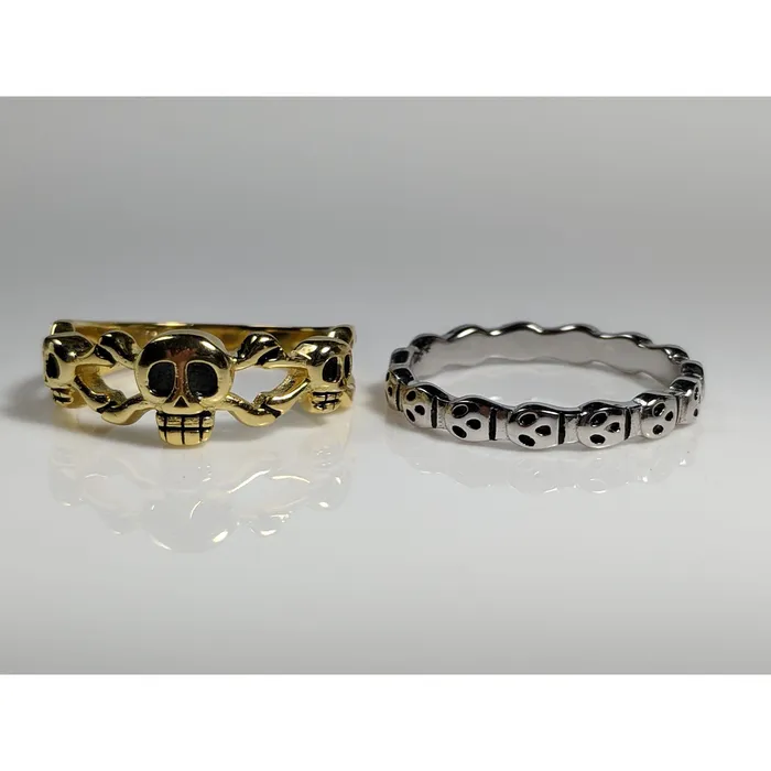 Rings Ghosts or Skull Crossbones Sterling Silver Rings so cute Monica
