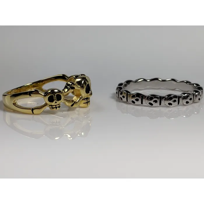 Rings Ghosts or Skull Crossbones Sterling Silver Rings so cute Monica