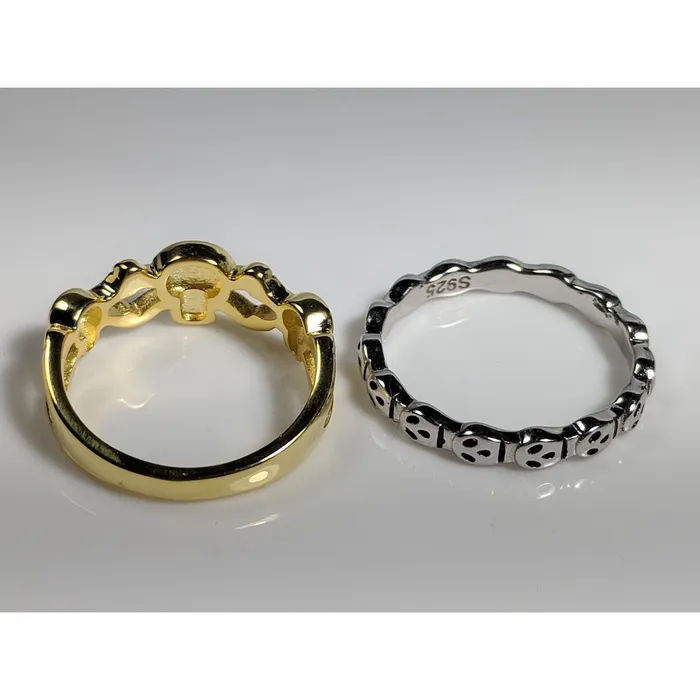 Rings Ghosts or Skull Crossbones Sterling Silver Rings so cute Monica