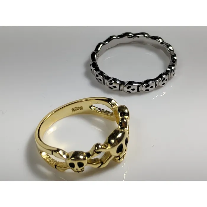 Rings Ghosts or Skull Crossbones Sterling Silver Rings so cute Monica