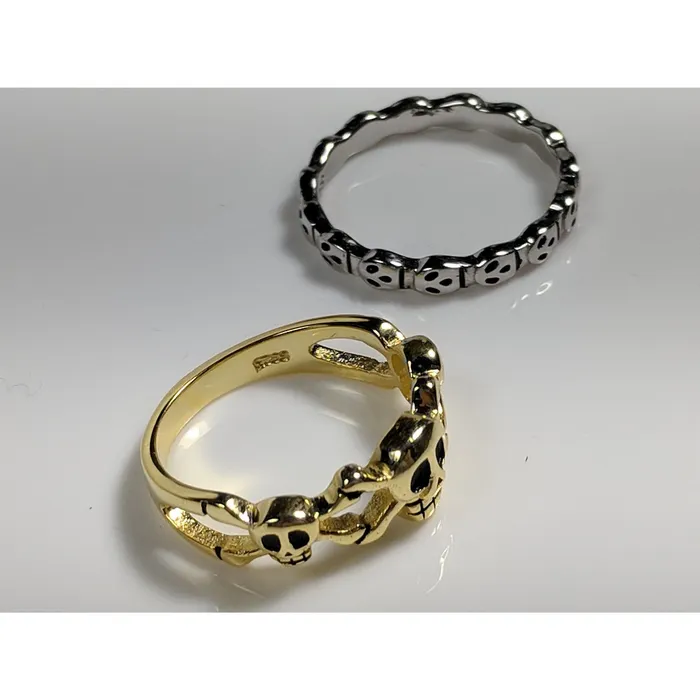 Rings Ghosts or Skull Crossbones Sterling Silver Rings so cute Monica