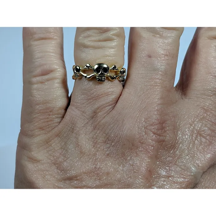 Rings Ghosts or Skull Crossbones Sterling Silver Rings so cute Monica