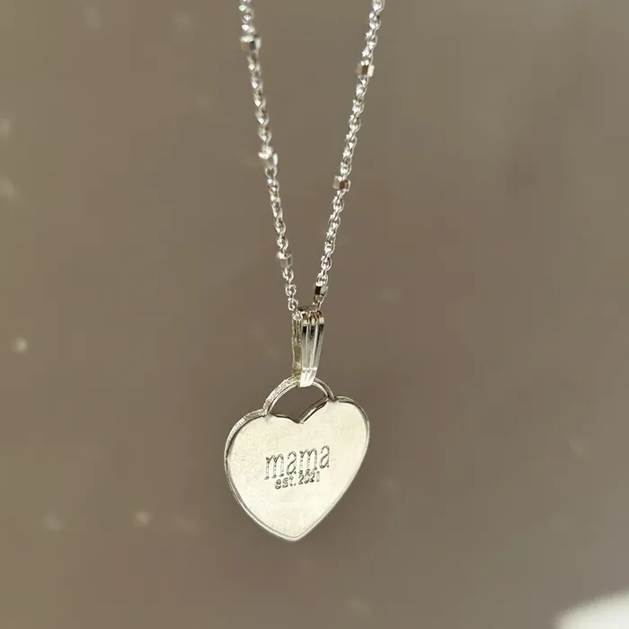 Silver Engraved Heart Necklace Truly Blessed Jewels Necklaces