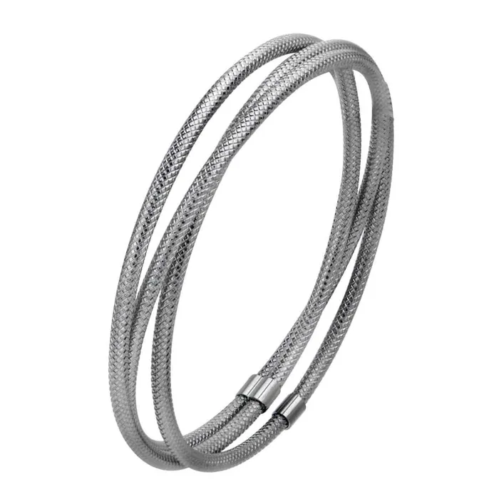 Silver Tone Stainless Steel Connected Three Kadaa Set INOX JEWELRY Earrings