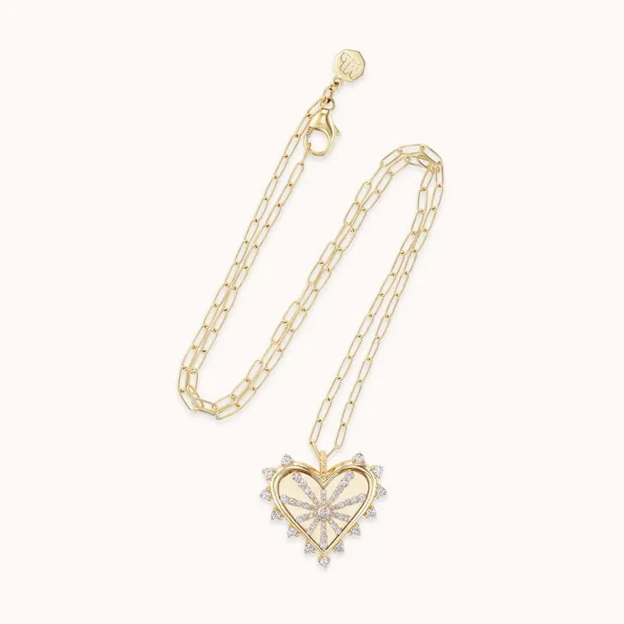 Small Spiked Heart Pav Necklace Marlo Laz Necklaces Small Spiked Heart Pav Necklace Marlo Laz Necklaces