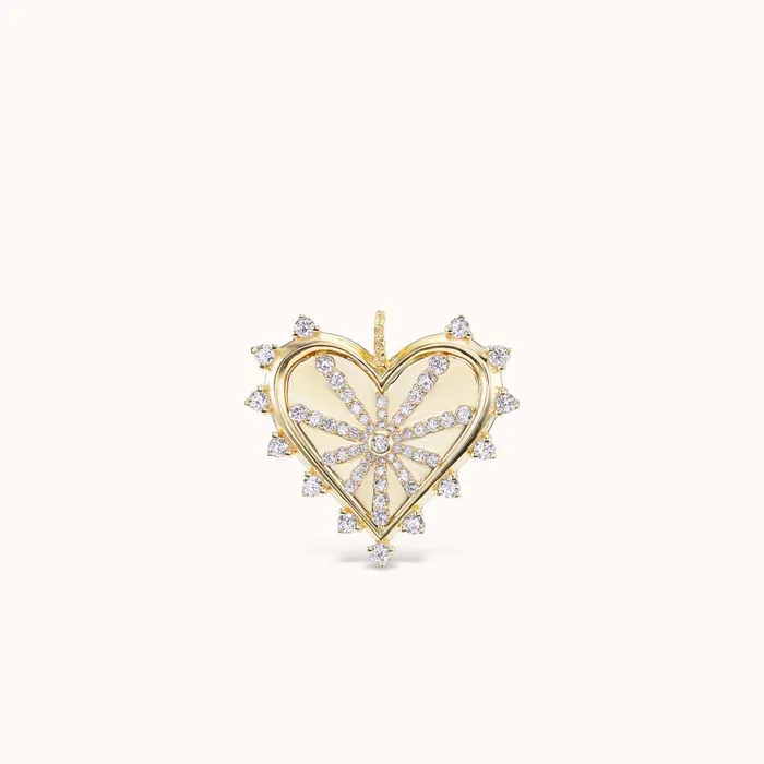 Small Spiked Heart Pav Necklace Marlo Laz Necklaces Small Spiked Heart Pav Necklace Marlo Laz Necklaces