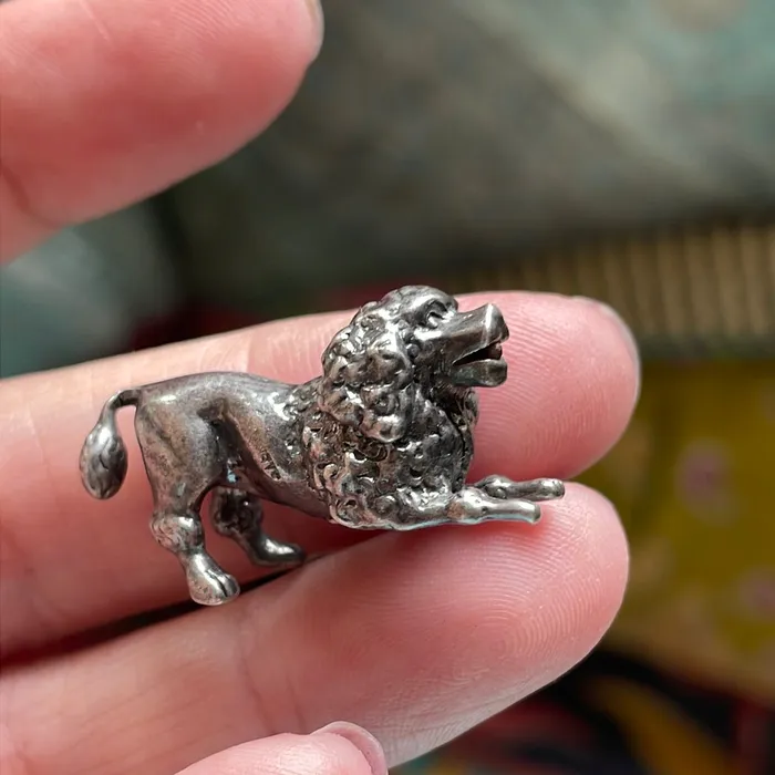 Vintage Paris Jewelry Dog Figurine Sterling Silver Vintage Rings