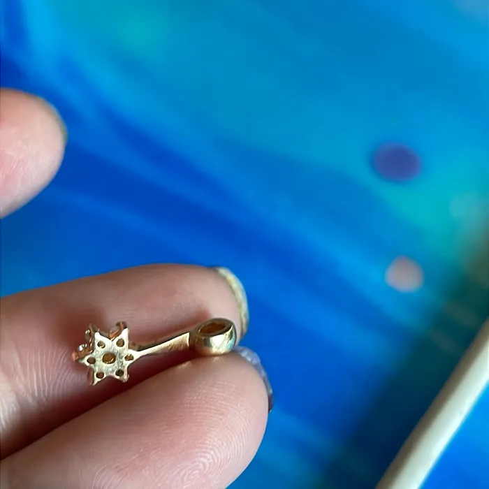 Vintage Paris Jewelry Necklaces Diamond Flower Pendant 14k Gold Vintage Vintage Paris Jewelry Necklaces Diamond Flower Pendant 14k Gold Vintage