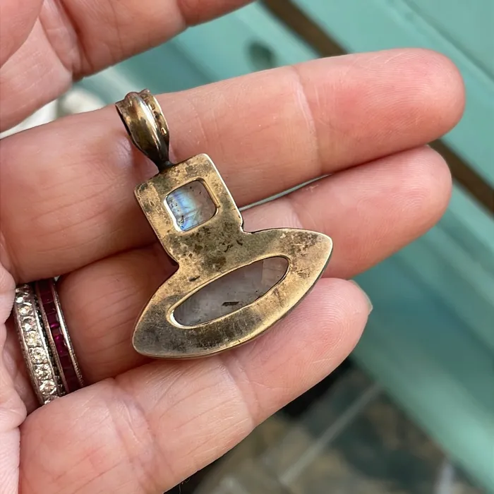 Vintage Paris Jewelry Necklaces Moonstone Pendant Sterling Silver Vintage Vintage Paris Jewelry Necklaces Moonstone Pendant Sterling Silver Vintage