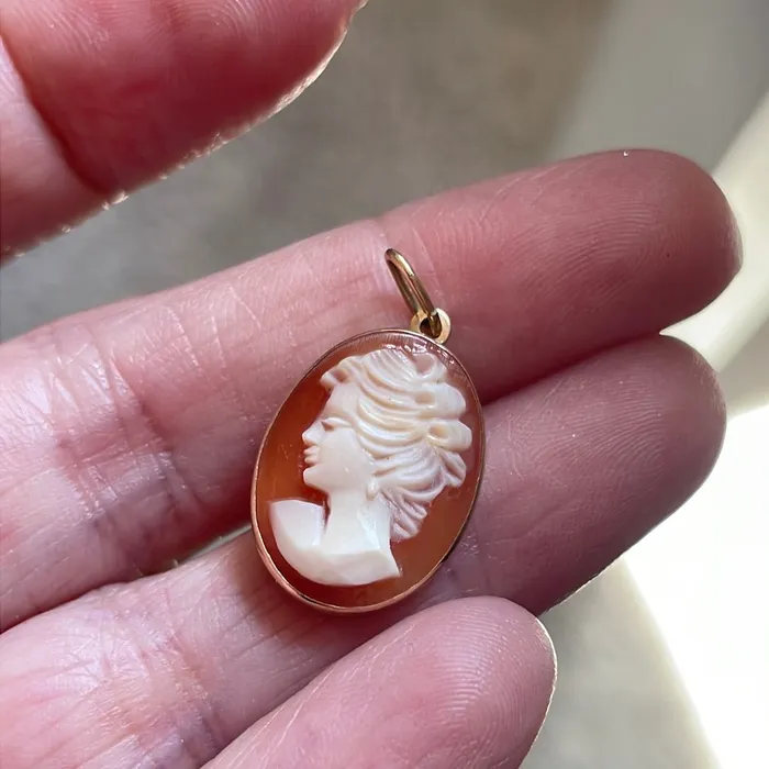 Vintage Paris Jewelry PreStyled Sets Cameo Pendant 14k Gold Vintage