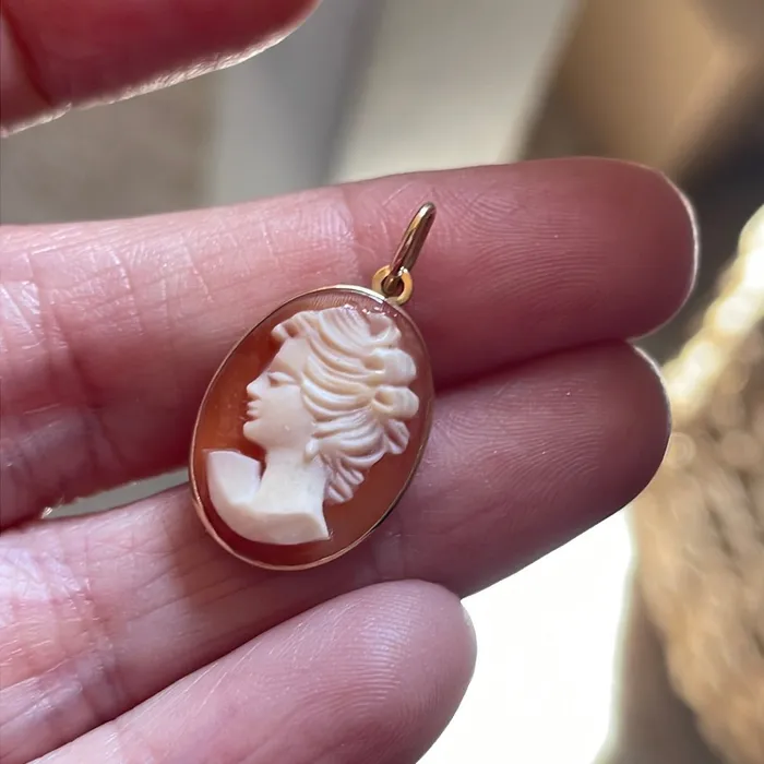 Vintage Paris Jewelry PreStyled Sets Cameo Pendant 14k Gold Vintage