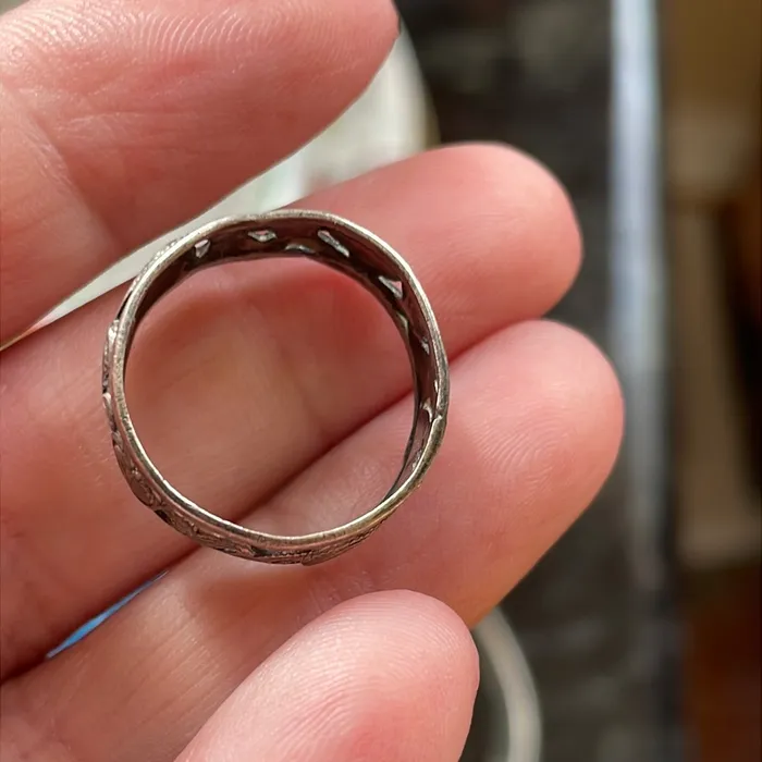 Vintage Paris Jewelry Scrolling Heart Band Sterling Silver Vintage Rings Vintage Paris Jewelry Scrolling Heart Band Sterling Silver Vintage Rings